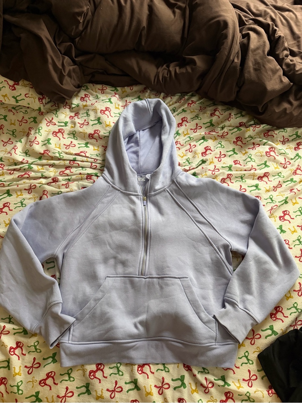 Danskin Lavender Half-Zip Hooded Pullover